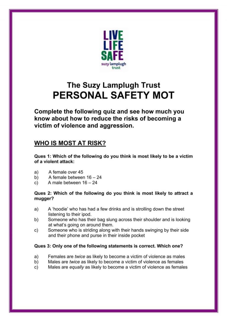 Trust and Intuition: Keys to Enhancing Personal Safety